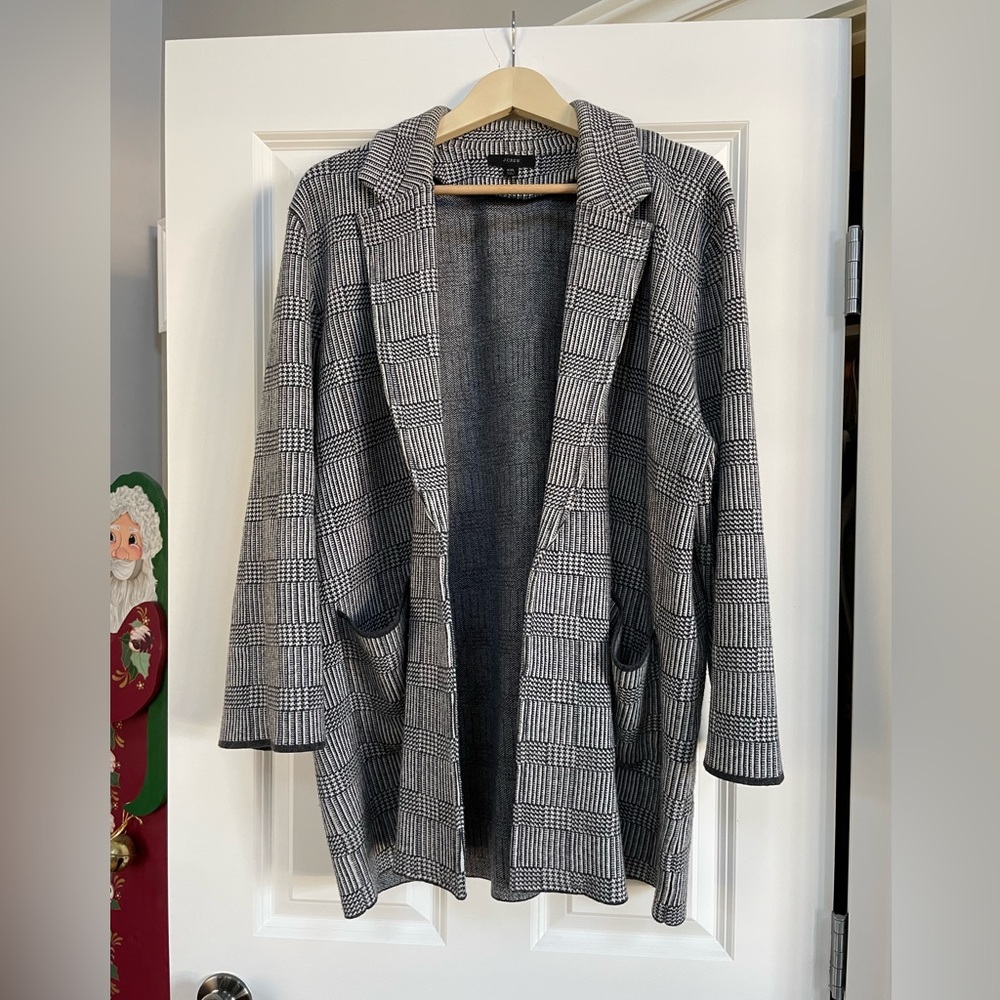 JCrew Plaid Cardigan